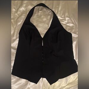 SHEIN Black Halter V-Neck Camisole